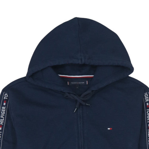 Tommy Hilfiger Men's Blue Full Zip Hoodie S Classic Logo Style