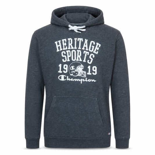 Champion Men's Grey Heritage Sports Pullover Hoodie Size L