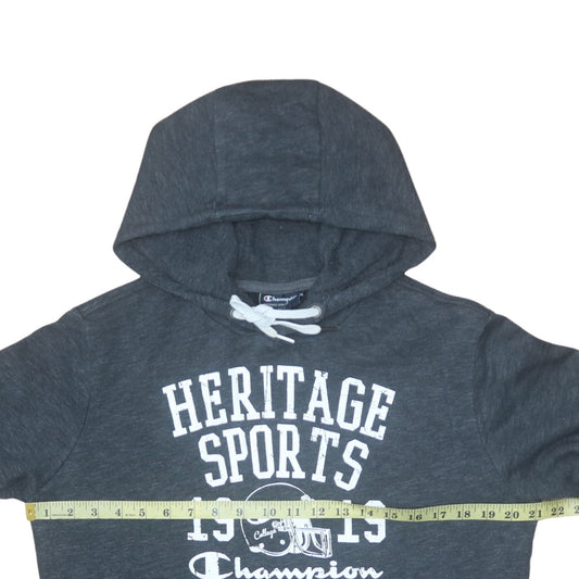 Champion Men's Grey Heritage Sports Pullover Hoodie Size L