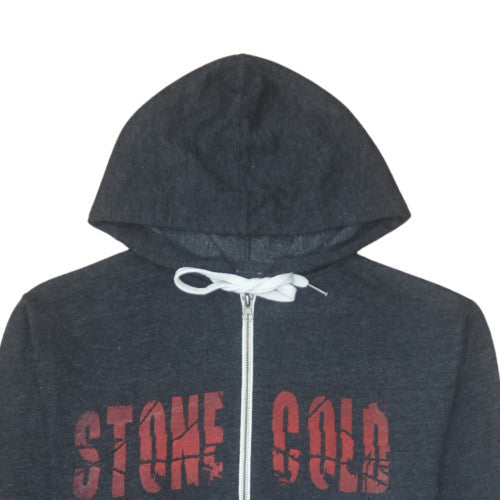 WWE Stone Cold Steve Austin Women's Charcoal Full Zip Hoodie Size M