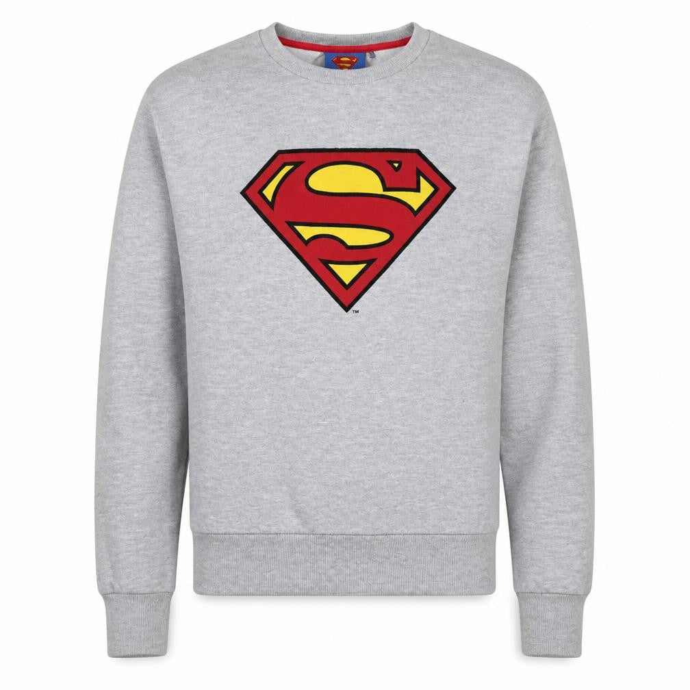 Cedarwood State Men’s Grey Superman Logo Pullover Sweatshirt Size S