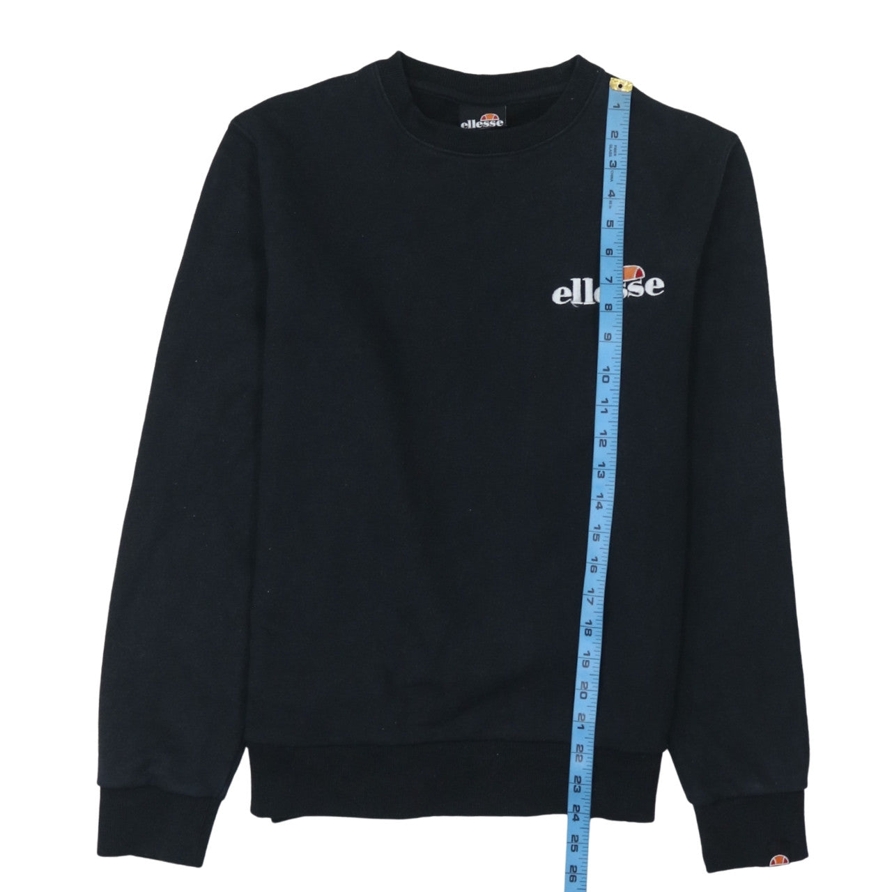 Ellesse Womens Black Cotton Blend Crew Neck Sweatshirt UK 12