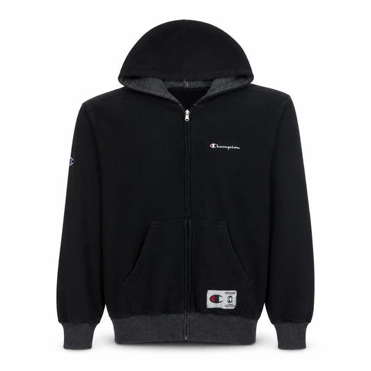 Champion Men's Black Full Zip Hoodie Sweatshirt Size L