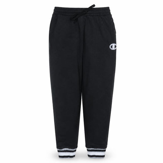 Champion Men's Black L Jogger Sweatpants with Logo and Elastic Waist