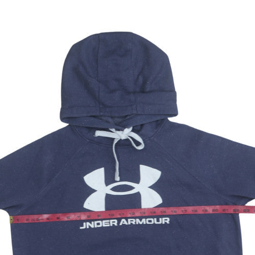 Under Armour Women Navy Hoodie Medium Pullover Logo Sportswear
