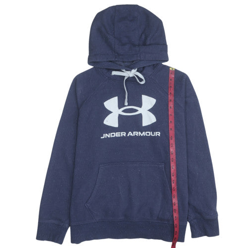 Under Armour Women Navy Hoodie Medium Pullover Logo Sportswear