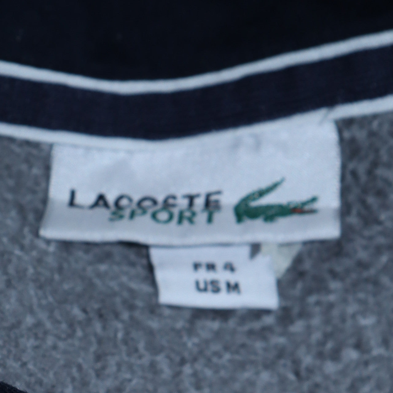 Lacoste Men Grey Full Zip Hoodie M Hooded Sweatshirt