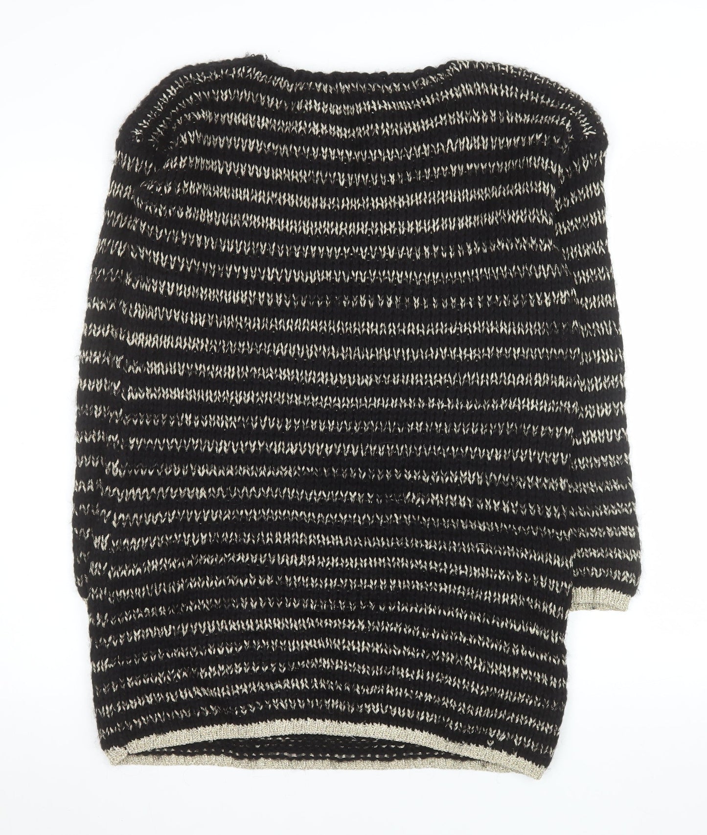 Sweewë Paris Women's Black Striped Mohair Knit Pullover Jumper S
