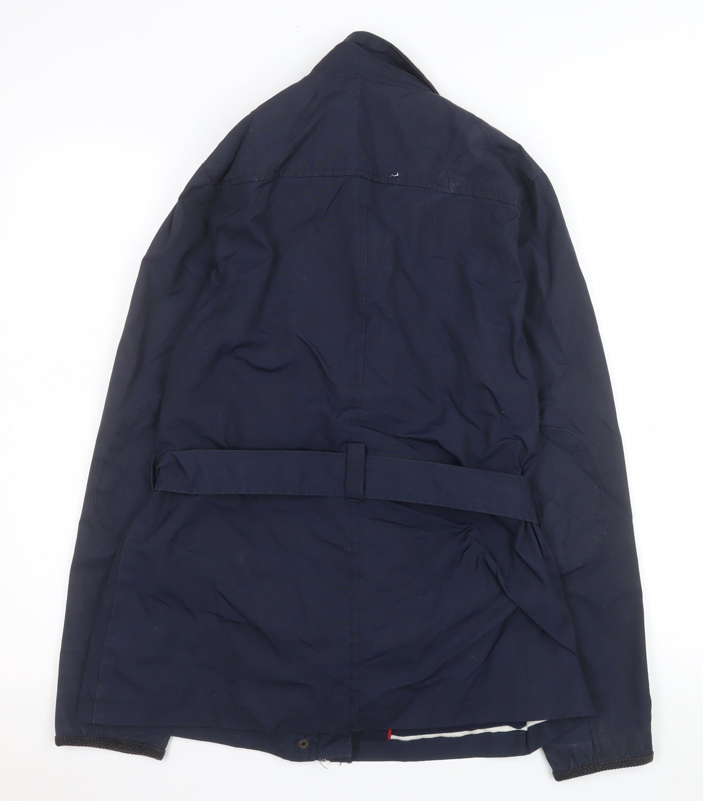 Fat Face Women's Blue Belted Parka Jacket Size 12 Lined Outdoor Style