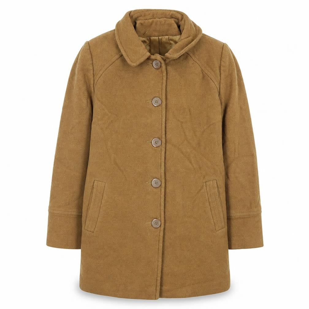 Honor Millburn Women’s Brown Wool Blend Mid-Length Coat Size 14