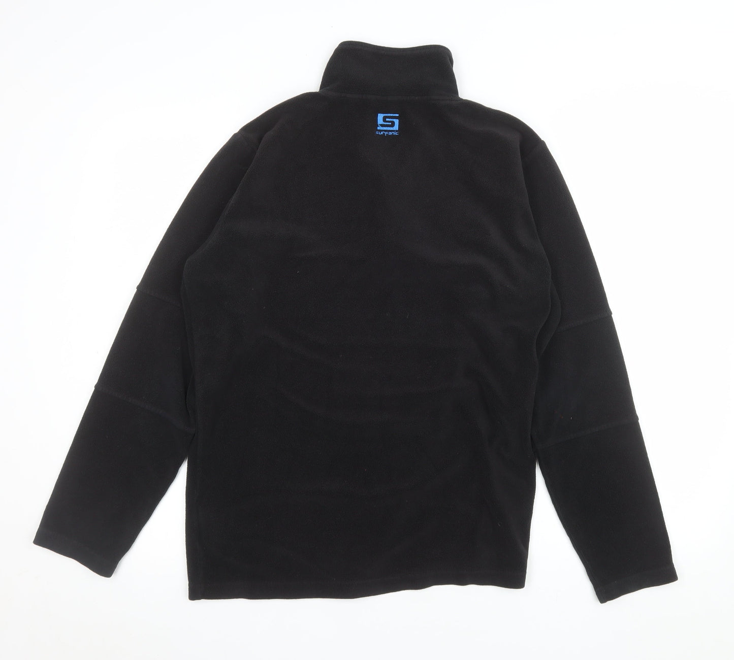 Surfanic Men's Black Fleece 1/4 Zip Pullover Sweatshirt M