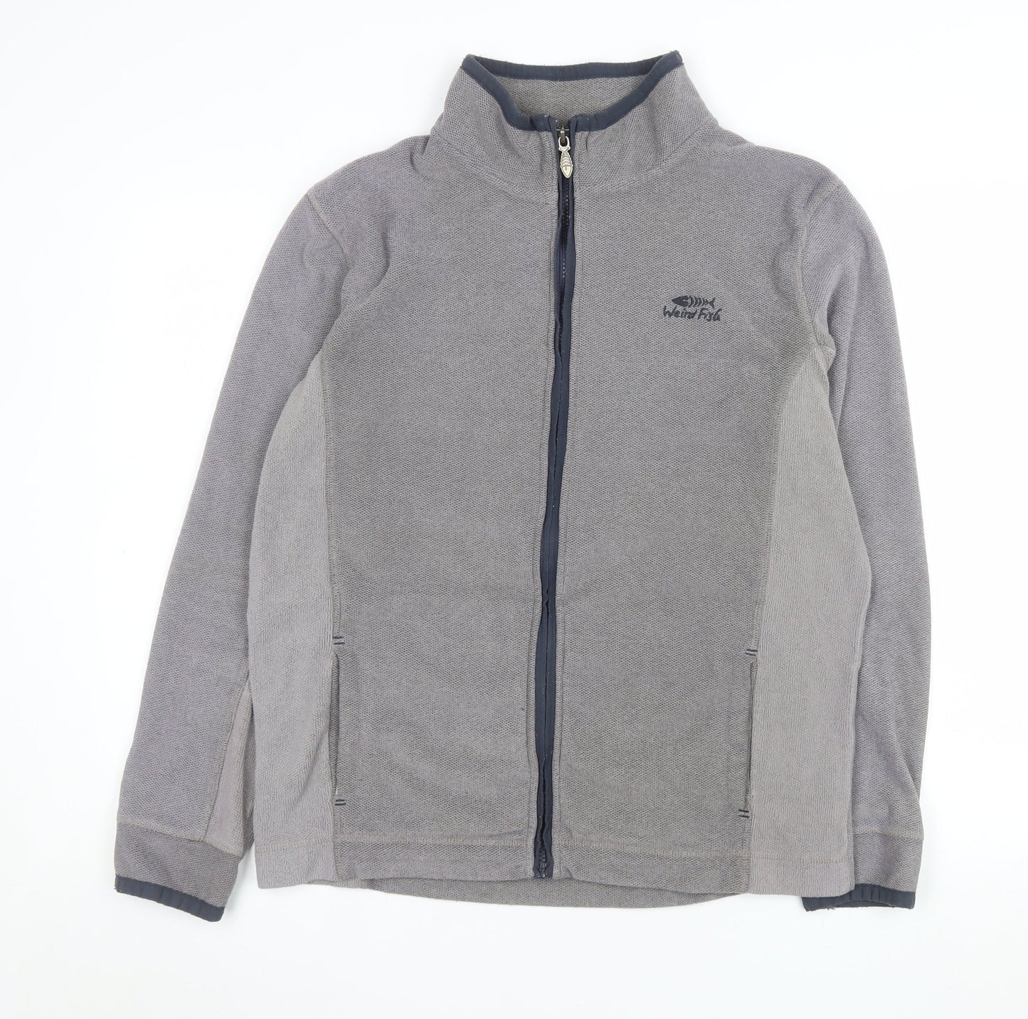 Weird Fish Men's Grey Full Zip Fleece Jacket Size M Outdoor Wear