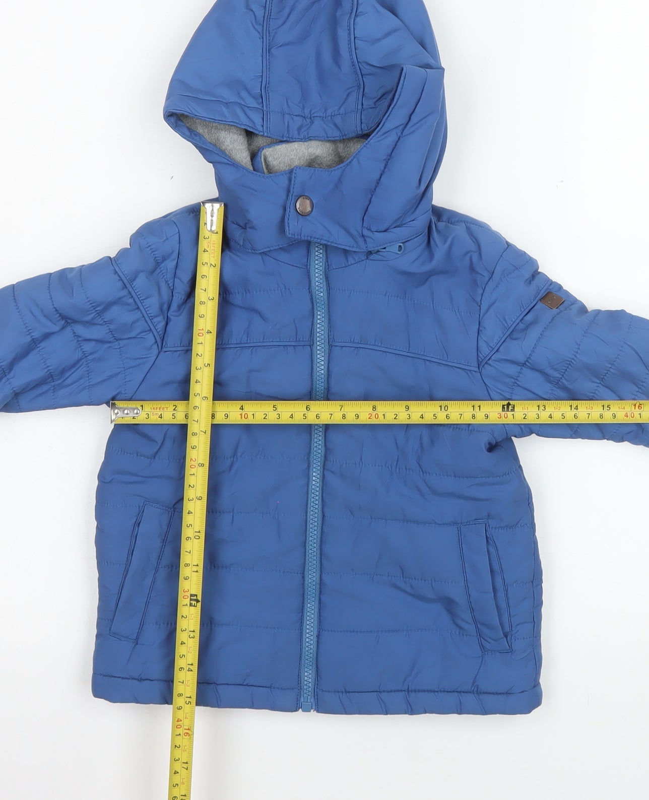 Hugo Boss Blue Unisex Baby 18 Months Puffer Jacket Hooded Winter Coat