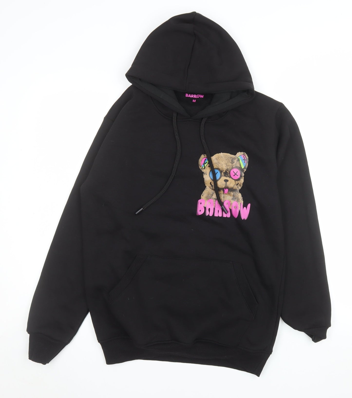 Barrow Men's Black Pullover Hoodie M Graphic Bear Design