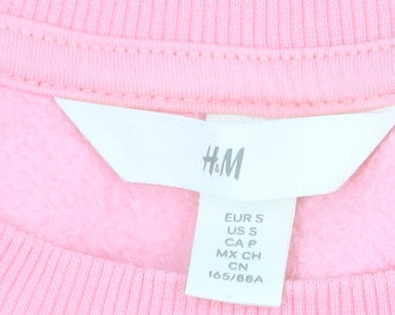 H&M Womens Pink West Side New York City Pullover Sweatshirt Size S