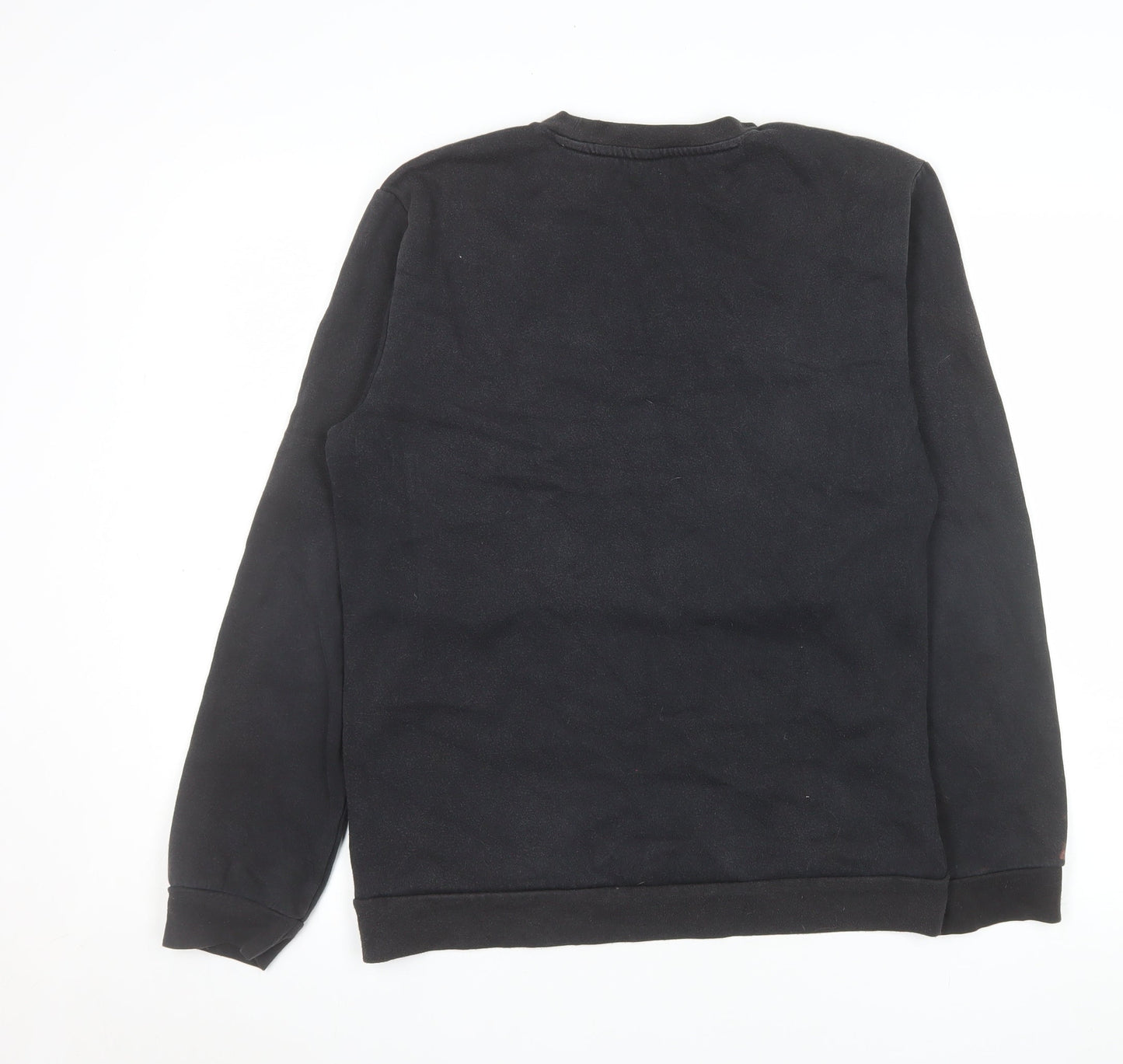 Adidas Men's Black Small Crew Neck Pullover Sweatshirt