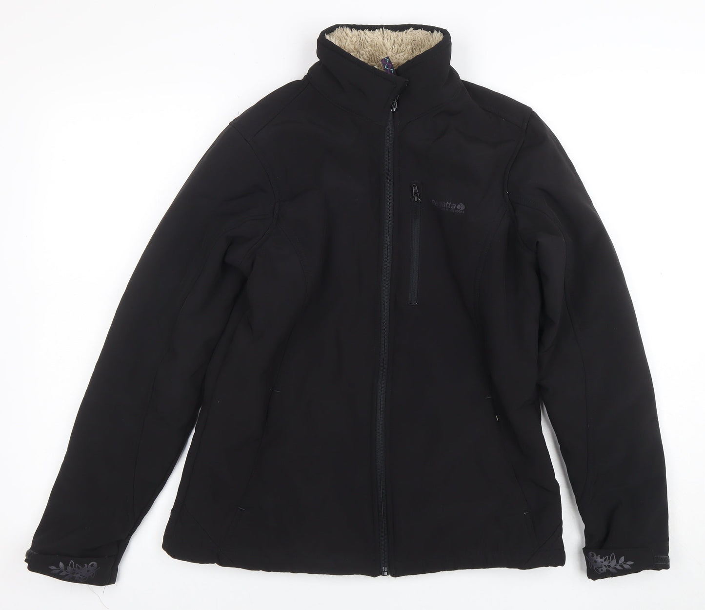 Regatta Womens Black Softshell Jacket Size 12 Water Resistant