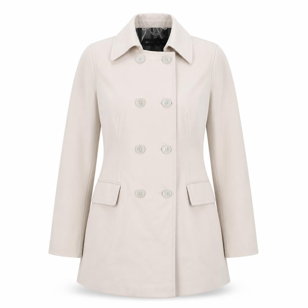 Expresso Women's Beige Trench Coat Size 10 Classic Mid-Length