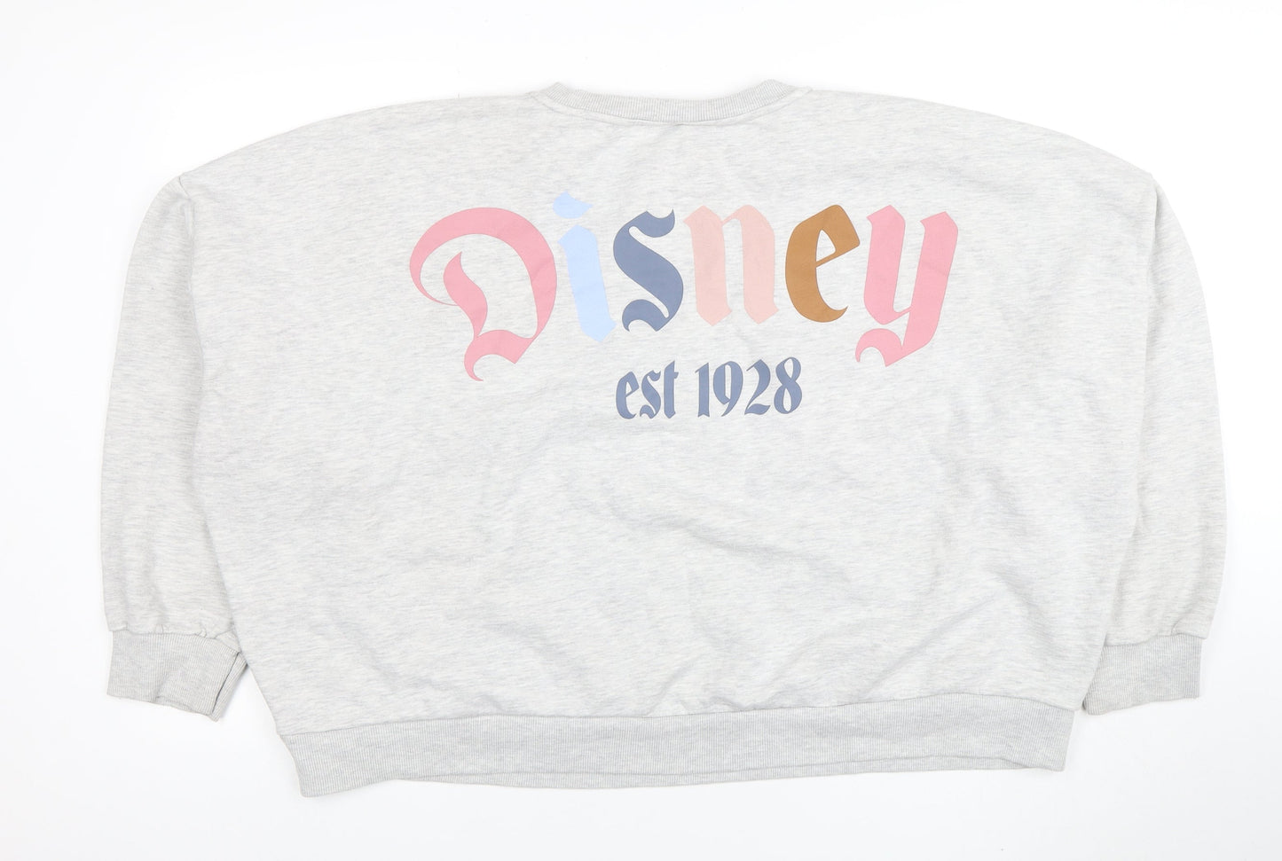 Marks & Spencer Women Grey Disney Mickey Mouse 2XL Pullover Sweatshirt