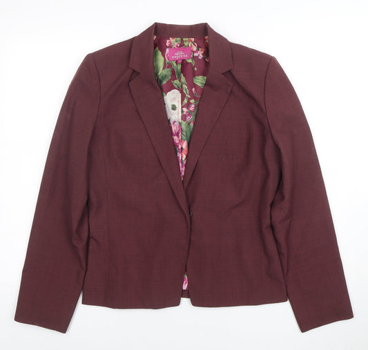 Whistles Express Womens Red Long Sleeve Classic Blazer Size 12