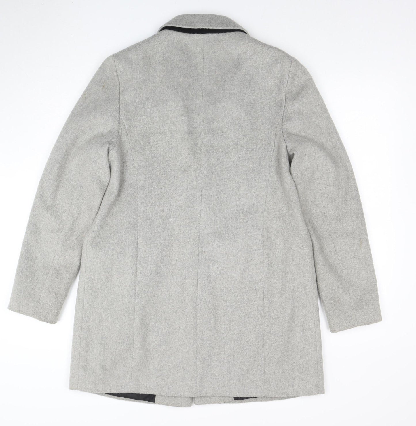 Dorothy Perkins Women Grey Size 12 Classic Wool Blend Blazer Coat