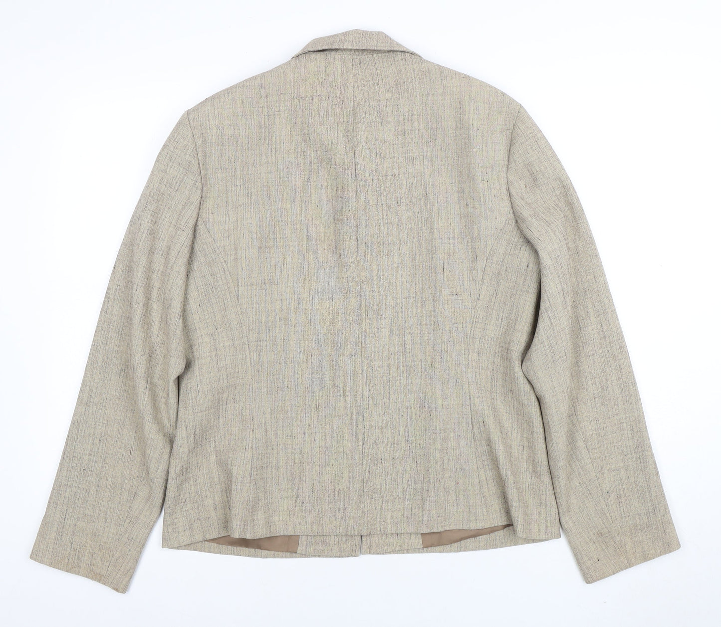 Wallis Womens Beige Linen Blend Tailored Suit Jacket Size 14