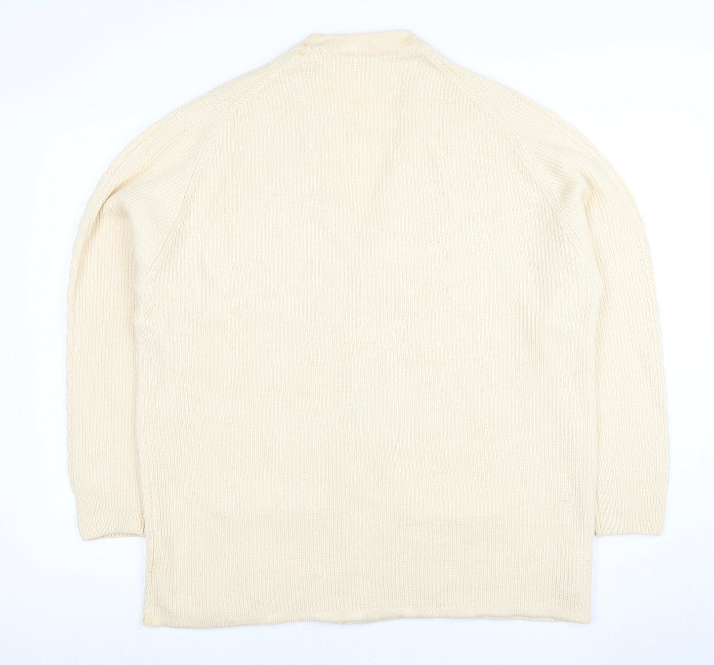 Pringle Womens Ivory Pure Wool V-Neck Cardigan Size L