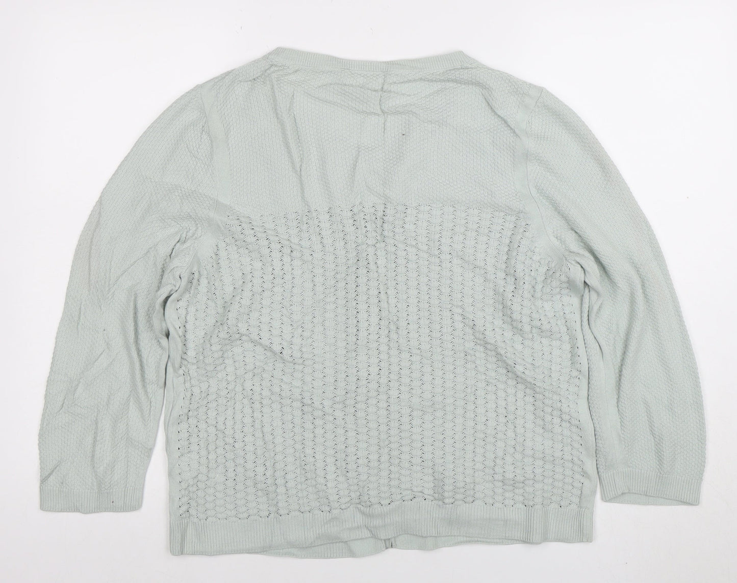 Monsoon Women's Ivory Cotton Knit Button Cardigan Size 14