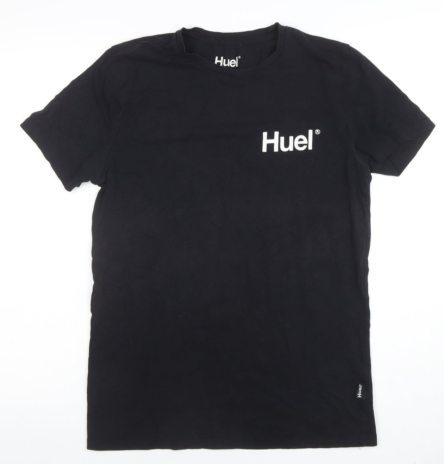 Huel Men's Black Small Crew Neck Short Sleeve Cotton T-Shirt