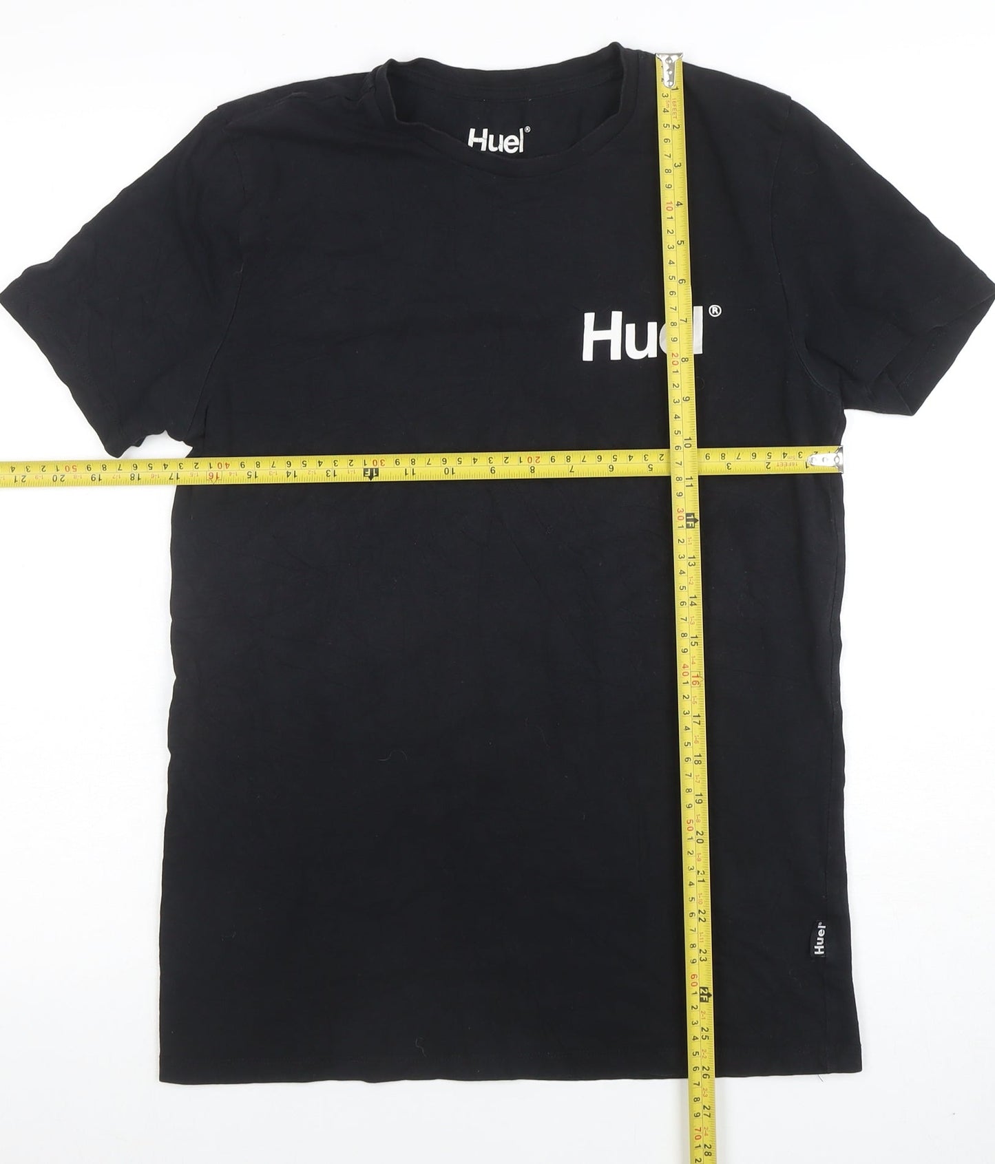 Huel Men's Black Small Crew Neck Short Sleeve Cotton T-Shirt
