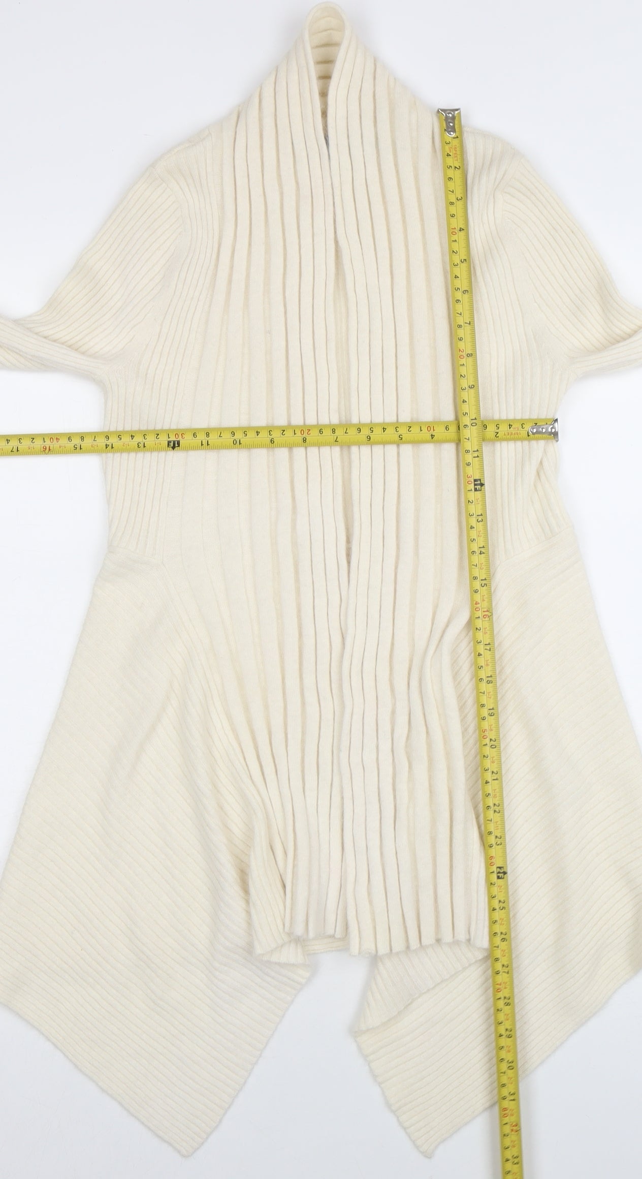 Fenn Wright Manson Women's Ivory Angora Knit Open Cardigan UK 12