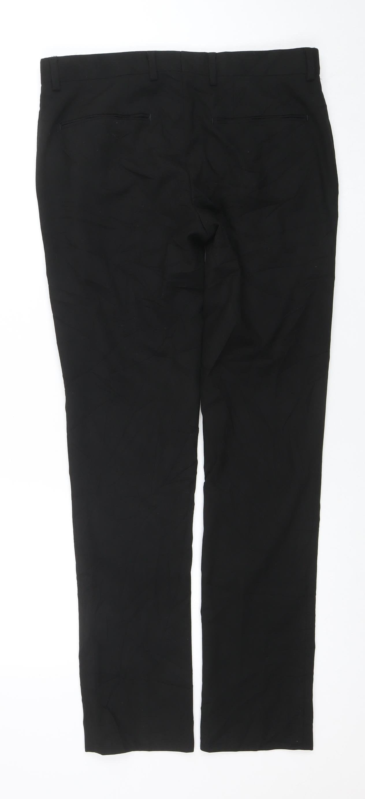 Topman Men's Black Slim Fit Dress Pants Trousers 32R