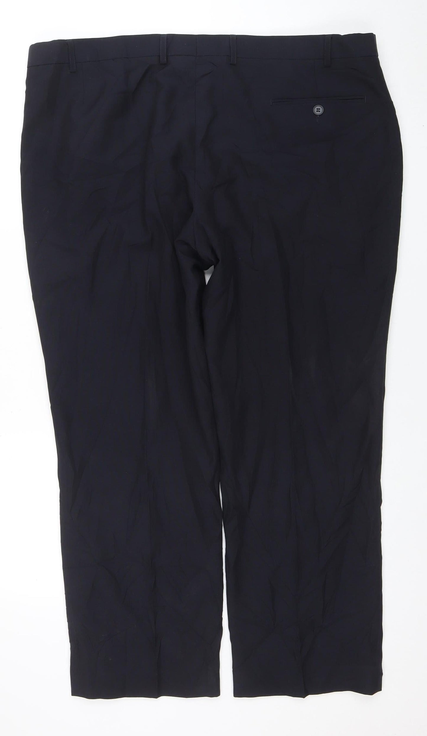 Marks and Spencer Men's Blue Regular Fit Formal Trousers 42W 29L