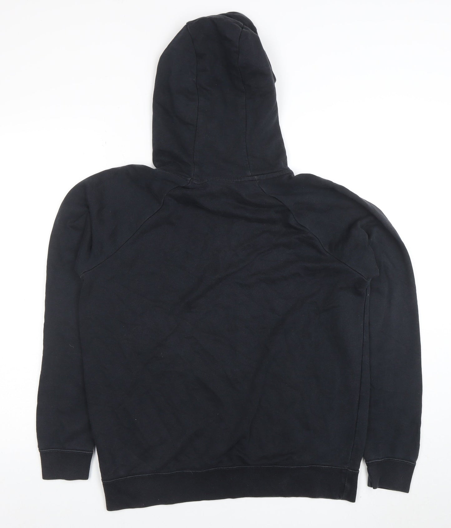 Nike Womens Black Pullover Hoodie Medium Cotton Blend Logo Print