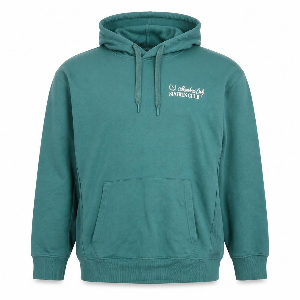 Easy Men's Green Pullover Hoodie Large Sports Club Logo