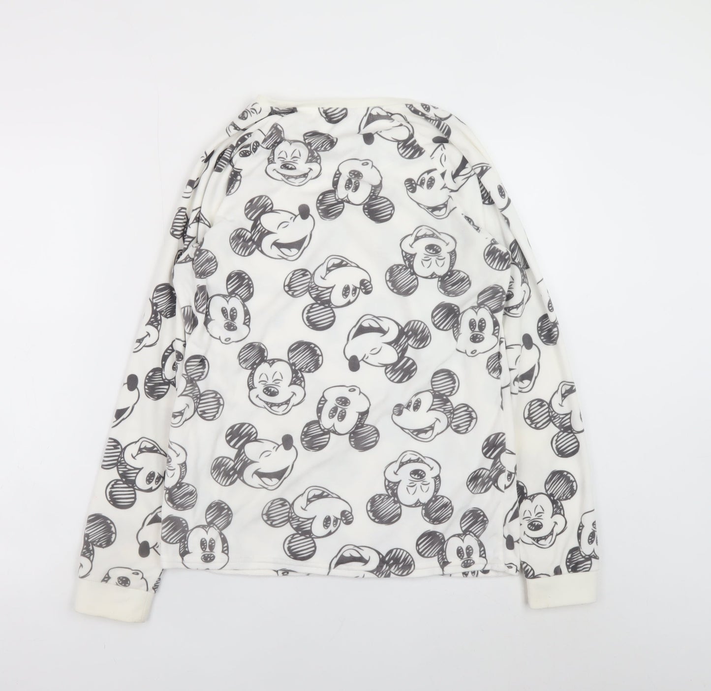Disney Women’s White Mickey Mouse Fleece Pyjama Top XS