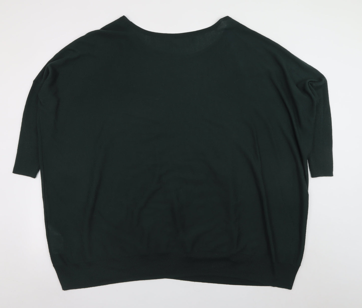 Vila Women’s Black Relaxed Knit Boat Neck Pullover Jumper One Size