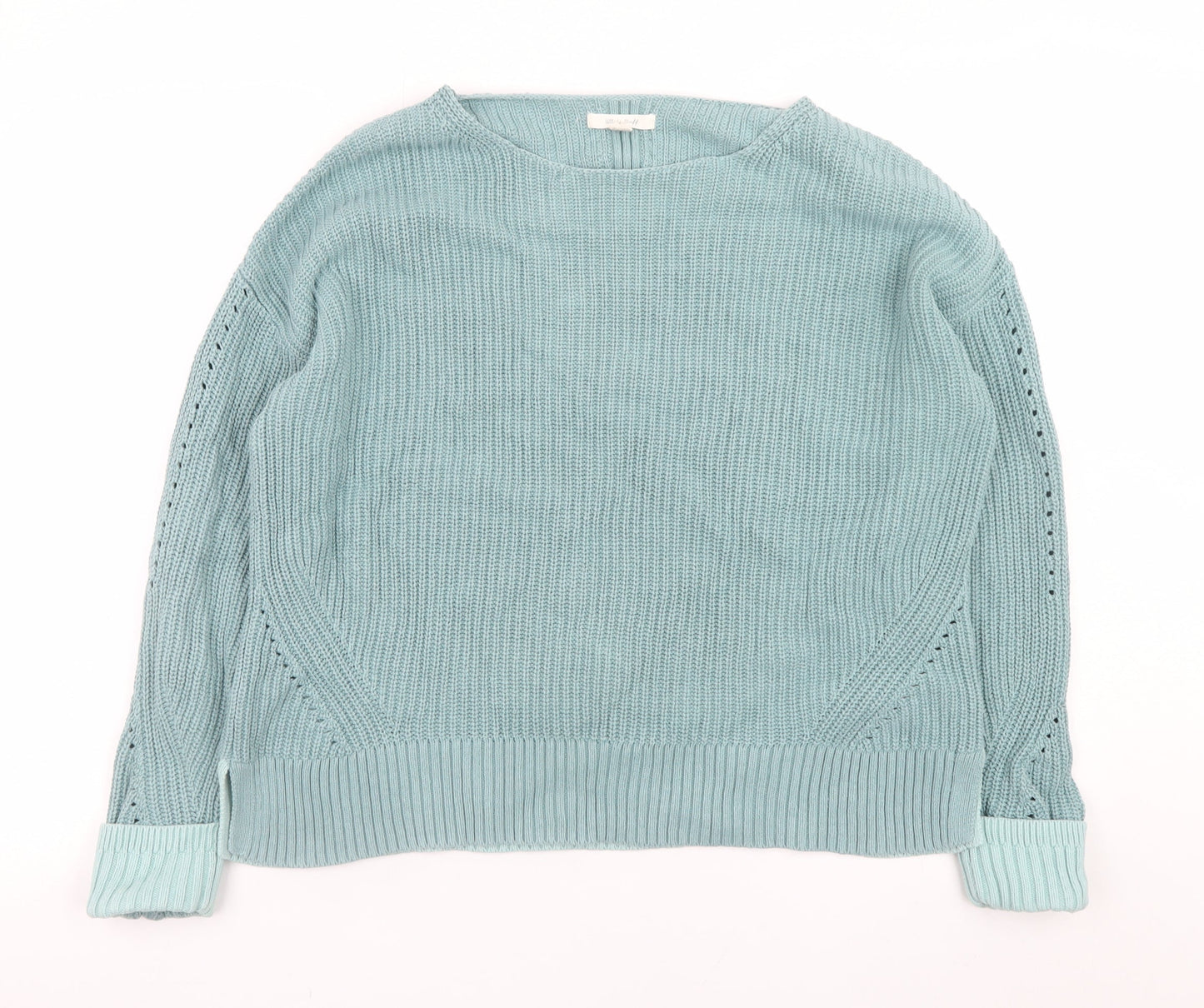 White Stuff Women’s Green Cotton Knit Jumper Size 14
