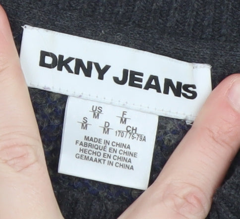DKNY Jeans Women's Multicoloured Sequin Camouflage Jumper M