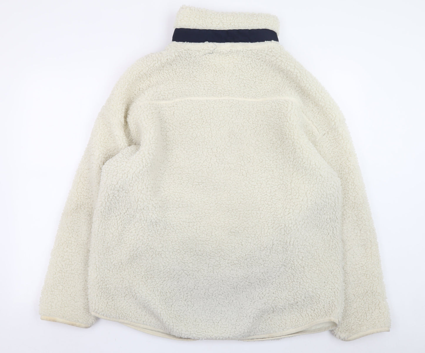 H&M Men’s Ivory Fleece Full Zip Jacket Size S Regular Fit