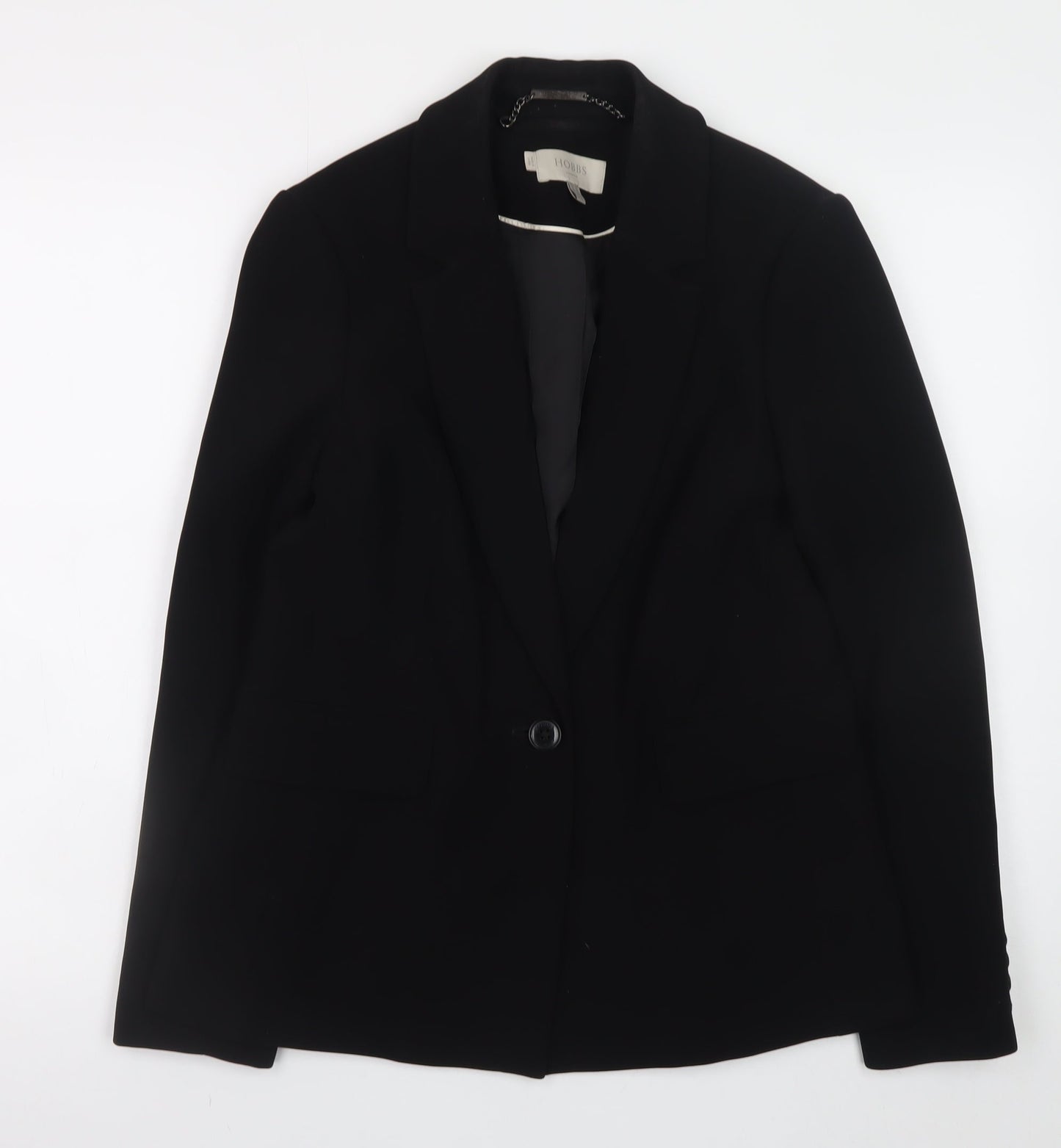 Hobbs Women’s Black Polyester Blazer UK 10 Classic Work Jacket