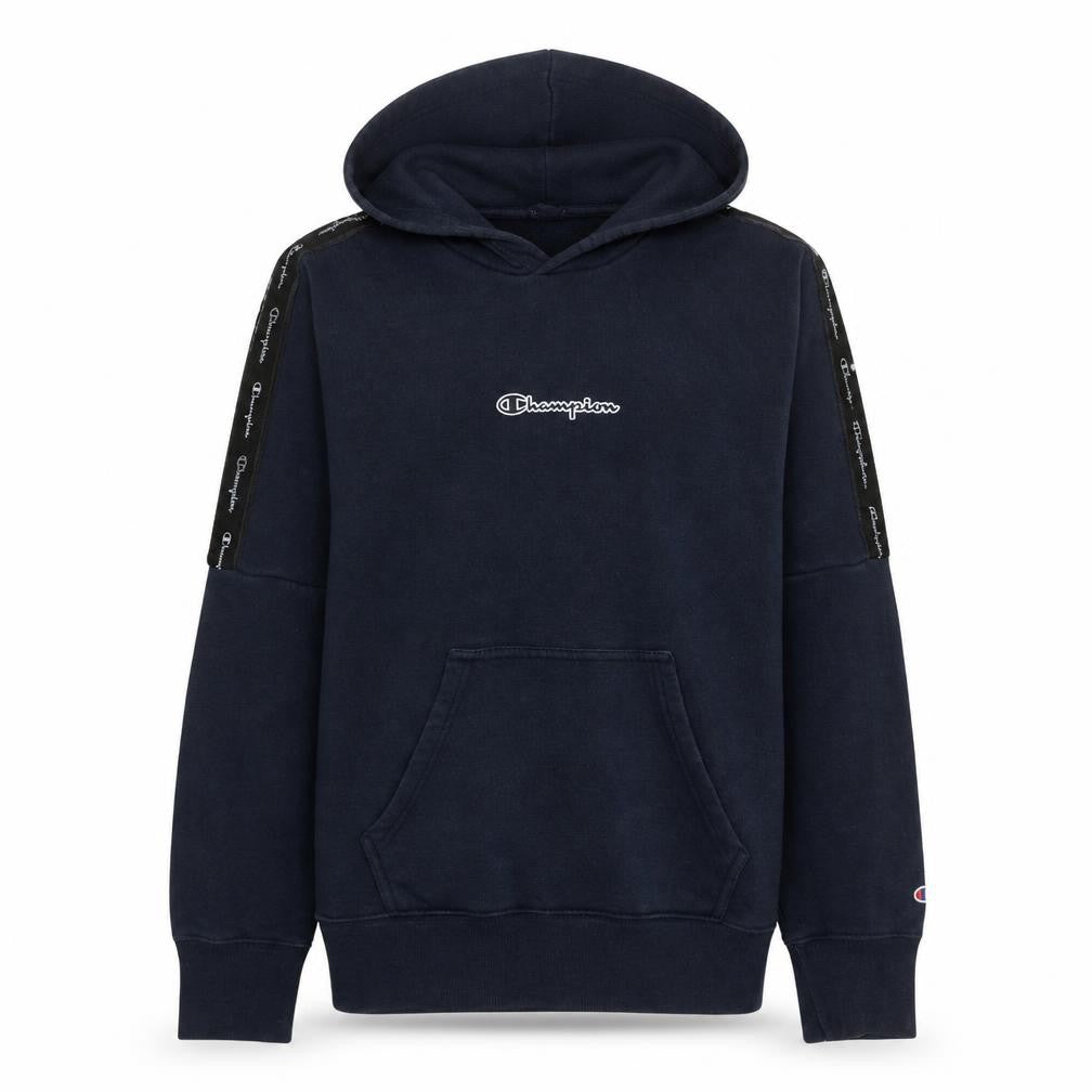 Champion Men's Blue Pullover Hoodie Medium Logo Fleece Sweatshirt