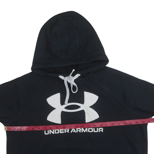 Under Armour Men Black Large Pullover Hoodie with Logo Graphic