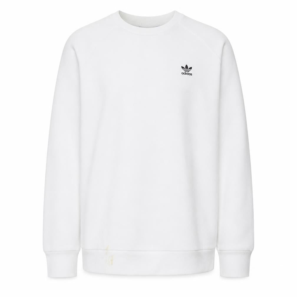 Adidas Men’s White XL Crew Neck Pullover Sweatshirt Logo Lightweight