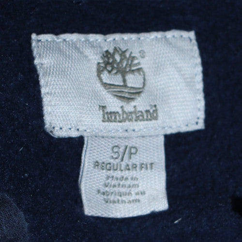 Timberland Men's Blue Pullover Hoodie Regular Fit S Logo Fleece