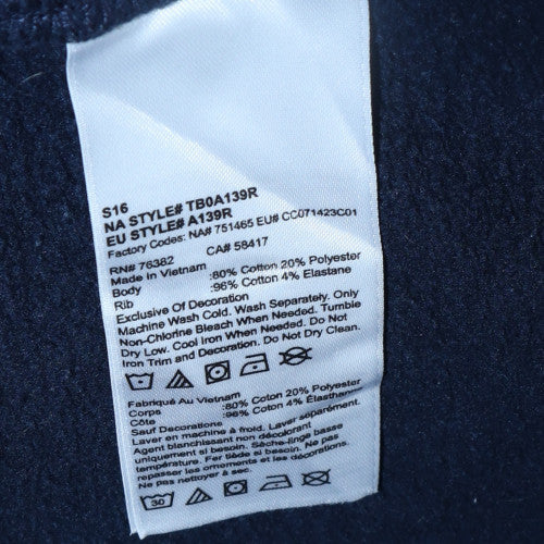 Timberland Men's Blue Pullover Hoodie Regular Fit S Logo Fleece