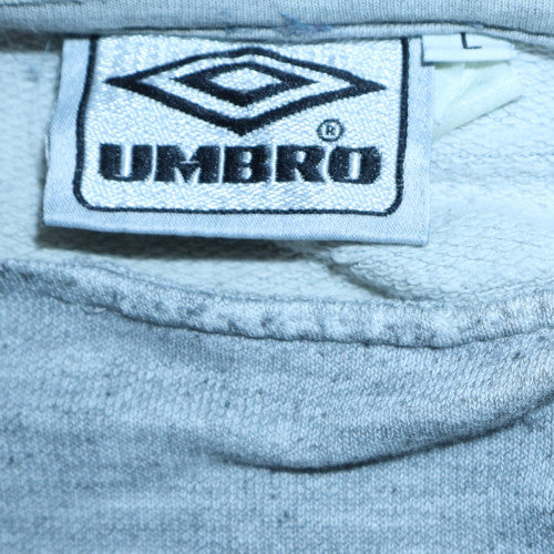 Umbro Men's Grey L Crew Neck Pullover Sweatshirt Vintage Sportswear