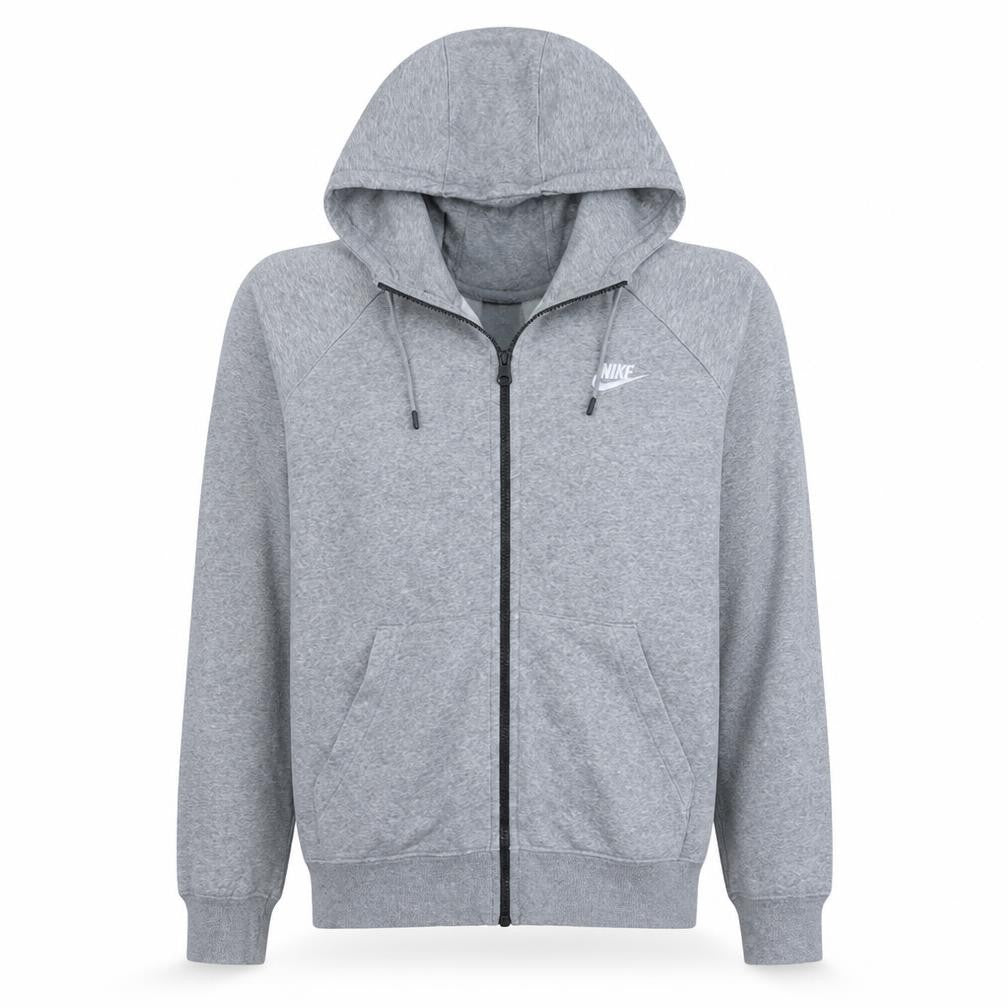 Nike Men's Grey Full Zip Hoodie M Classic Athletic Style