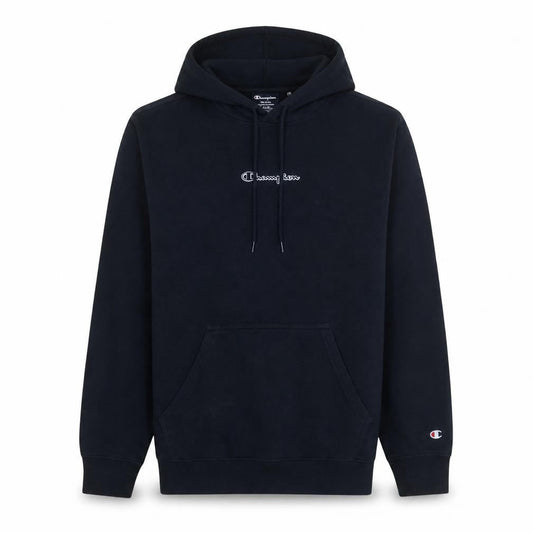 Champion Men's Black Pullover Hoodie Large Logo Fleece Sweatshirt