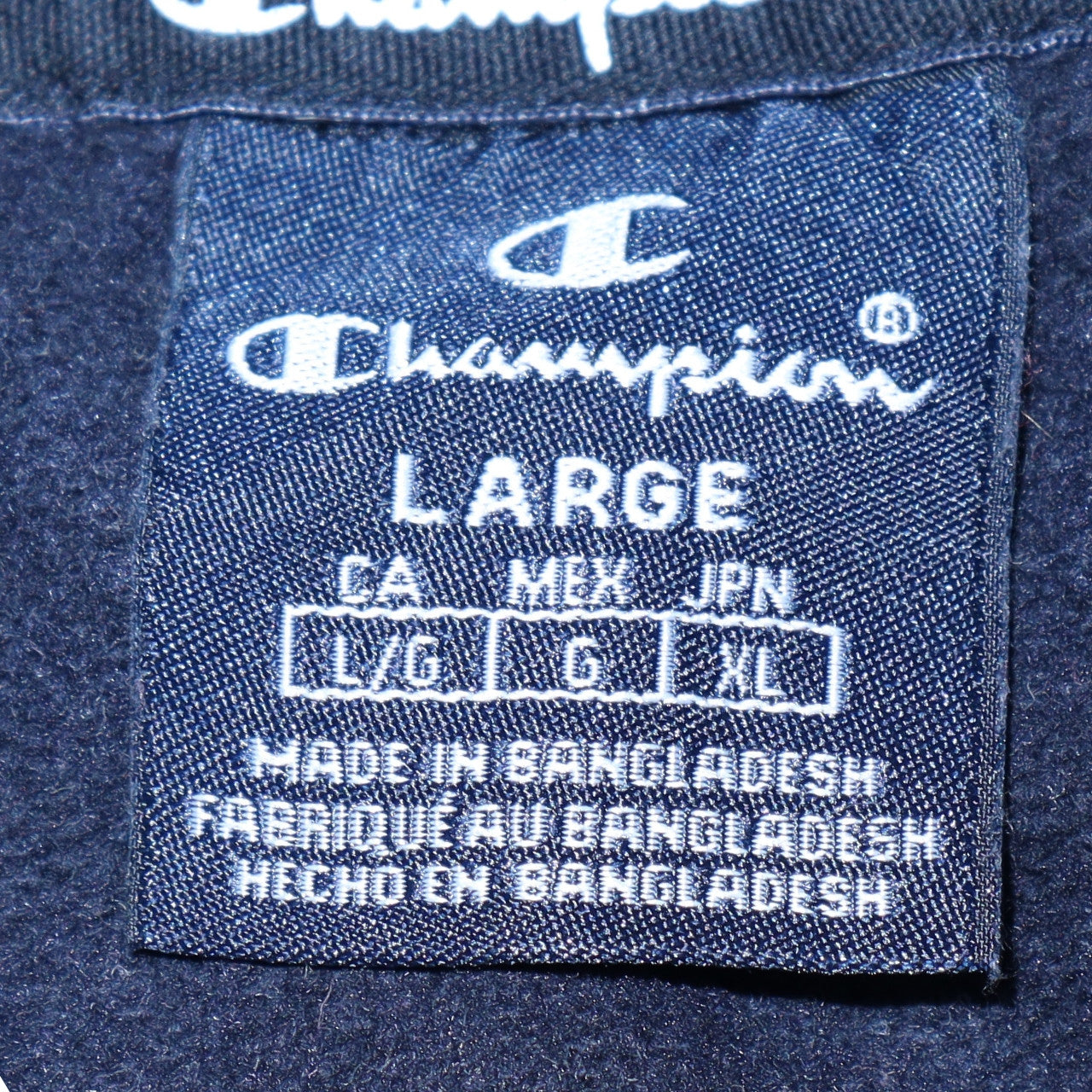 Champion Men's Black Pullover Hoodie Large Logo Fleece Sweatshirt